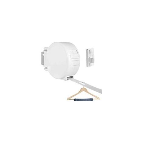 Tendedero rétractable de 4.2m, idéal pour installation murale dans des espaces réduits comme les appartements et balcons. (1/5)