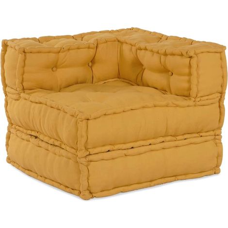 Maison Exclusive - Divano Componibile Giallo 70x70x54 in Tessuto (1/5)