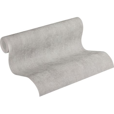 Papier peint intissé vinyle gris Tapisserie aspect béton idéale pour bureau Papier peint structurée pour salon et couloir (1/5)