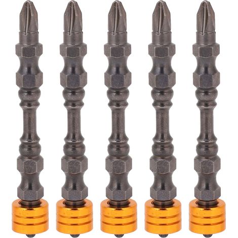 5-teiliges Set aus 65 mm D-förmigen magnetischen Schraubendreherbits für Bohrschrauber