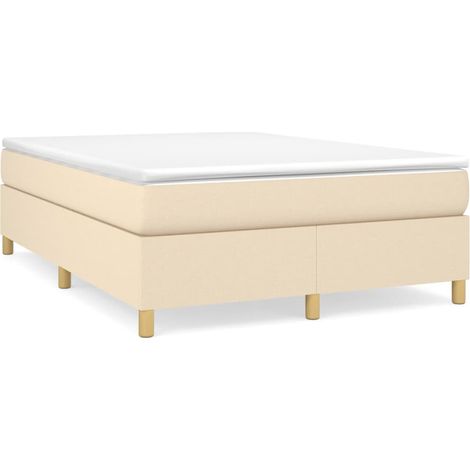 Maison Exclusive - Boxspringbettgestell Creme 140x200 cm Stoff