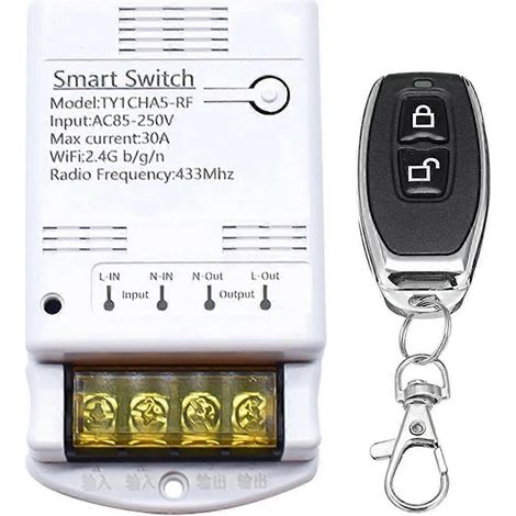 30A WLAN-Schaltrelais Tuya Smartlife App 433MHz Funkempfängermodul