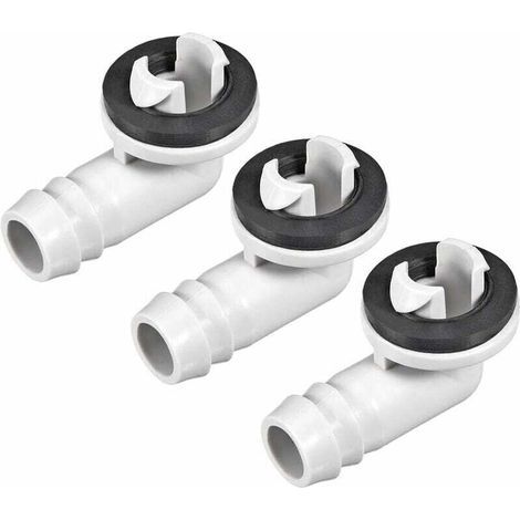 Connecteur Coude Raccord pour Climatisation Drainage Tuyau - 15mm - Mini-Split Unités et Fenêtre AC Unité Parties - 3Pcs (1/4)