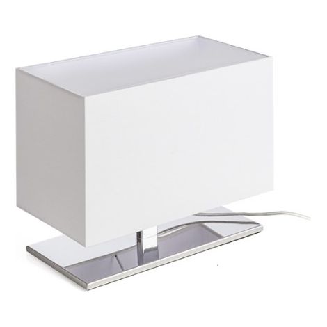 Lampada PLAZA S da tavolo bianco cromo 230V E27 42W