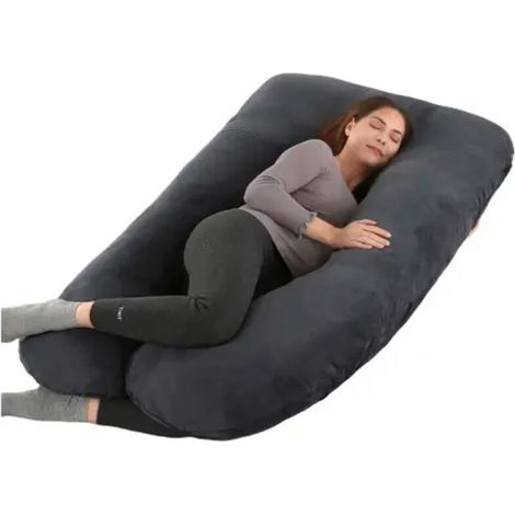 Coussin de grossesse, coussin en forme de U amovible et lavable, grand coussin de soutien lombaire,