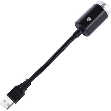 Décoration d'ambiance festive, mini lampe portable avec projection de ciel étoilé pour voiture et maison, lampe étoilée USB activée par le son, 3 couleurs et 9 modes (1/5)
