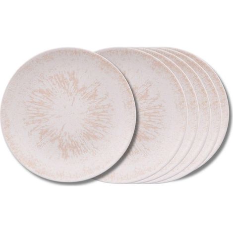 Table Passion - Assiette plate Onyx 27 cm crème (lot de 6)