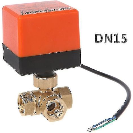 Vanne à bille motorisée 3 voies, commande électrique 2 voies, 220 V CA, DN15/20/25 (1/4)