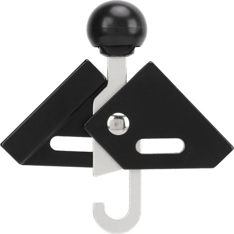 Bouchon de protection pour mât de tente en alliage d'aluminium, embout anti-perforation réglable à 90°, connexion pour canne de tente 8mm noir (1/5)