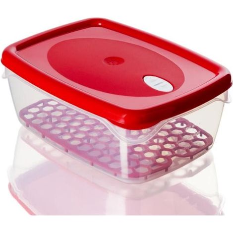 Ac-Deco – Boite de conservation alimentaire 5 L – Résistante de -40°C à +100°C – Système de valve pour meilleure conservation – Multicolore