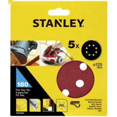 Accesorio Stanley 32042XJ 5 Lijas Ø125 Velcro G-180