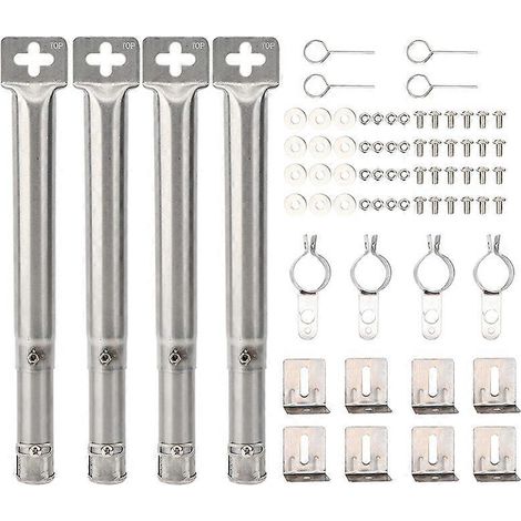 4 accessoires universels réglables en acier inoxydable pour barbecue à gaz --- (1/5)