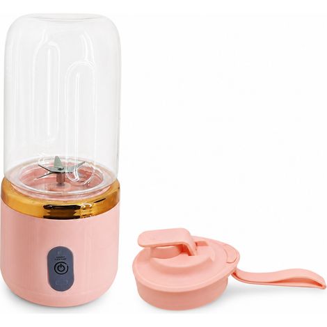 Blender Portable Rechargeable Rose, Gobelet Individuel avec Couvercle (1/5)