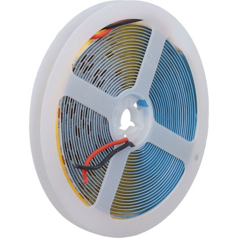 Bande LED COB de 5 m (16,4 pi), 900 lm, 10 W/m, IRC 90+, 3000 K blanc chaud, flexible, haute densité, largeur 8 mm, sécable tous les 5 cm. (1/5)