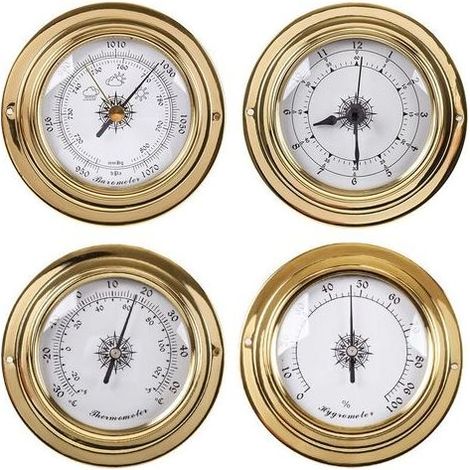 Station météo analogique - Baromètre, thermomètre, hygromètre 4pcs (1/5)