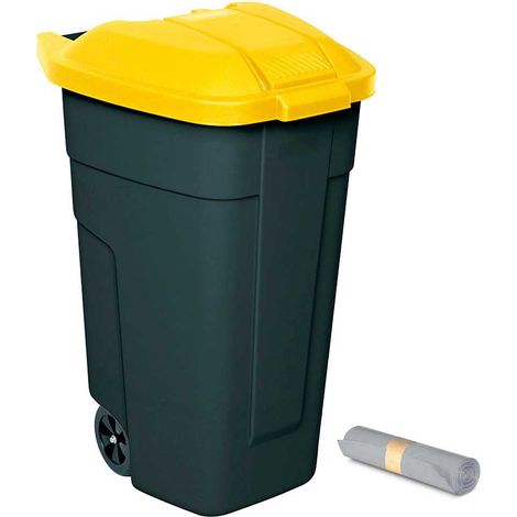 BRB 100 Liter Wertstoffsammler + 50 Müllsäcke, anthrazit/gelb