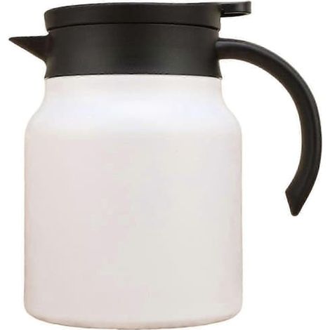 Théière isotherme 1000 ml en acier inoxydable avec couvercle infuseur, filtre amovible et bec verseur en V. Cafetière isotherme pour la cuisine. (1/5)