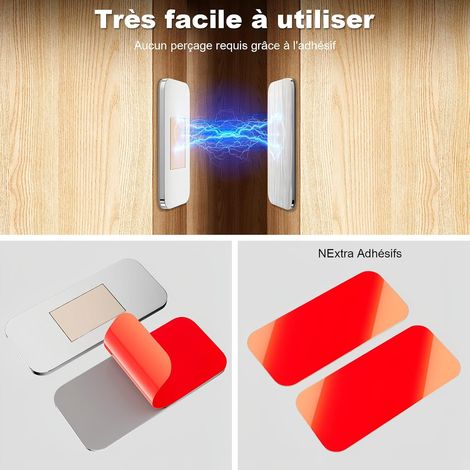 10er-Pack magnetische Schranktürverschlüsse, ultradünne Magnetriegel mit Klebefläche, Edelstahl-Magnete für Schrank-/Schubladentüren, geräuschloses Schließen, einfache Montage (1/5)