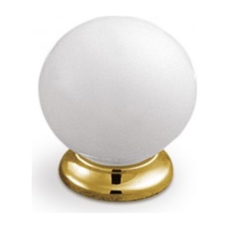 Poignée Orb 5101 - talla Blanc/Doré brillant. 32mm. ⌀28mm.