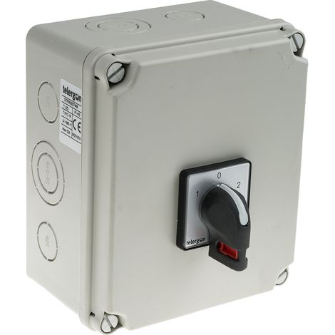 Rs Pro – Inverseur de sources 2 pôles 32 A 15 kW – Tension nominale 690 V – Indice de protection IP65 – Pour systèmes électriques (1/2)