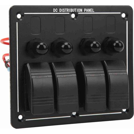 4-Wege-Wippschalterfeld, 12-24 V, IP66 wasserdicht, mit LED-Anzeige für Autos, Wohnmobile, Motorräder, Jeeps, Yachten und UTVs (1/5)