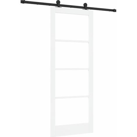Maison Exclusive - Schiebetür ORKDAL Weiß und Schwarz 83 x 211 cm