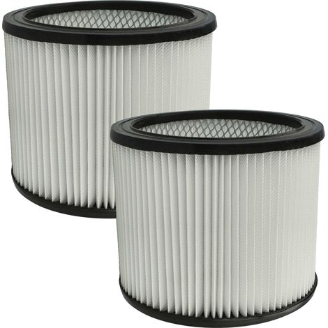 vhbw 2x filtro a pieghe piatte compatibile con Arebos aspiratore industriale 1600W aspirapolvere - nero / bianco