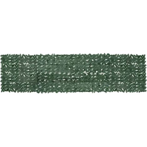 vidaXL Toldo para balcón con hojas verde oscuro 400x100 cm (1/5)