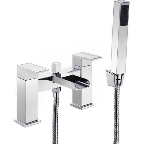 Signature Victoria Bath Shower Mixer Tap Pillar Mounted - Chrome (1/2)