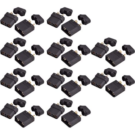 10 paires de connecteurs XT90 pour la commande à distance des batteries au lithium et des moteurs ESC. (1/5)