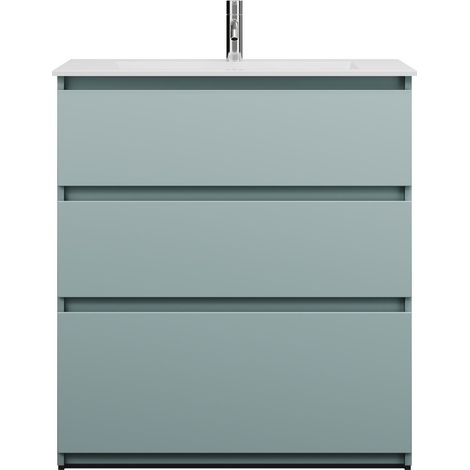 burgbad Lin20 Mineralguss-Waschtisch Weiß Glänzend inklusive