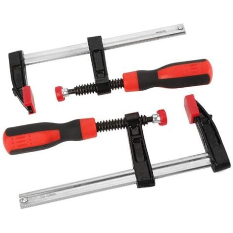 Kit de 4 serre-joints en F robustes pour le travail du bois, à glissière rapide, pour le bricolage (50 x 150 mm). (1/5)