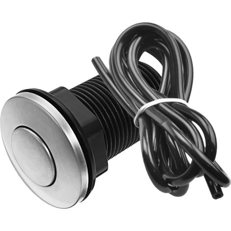 Interrupteur pneumatique, 32 MM, inox, noir (1/5)