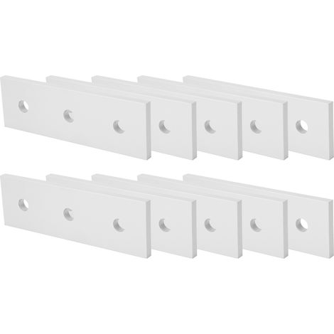 10 plaques de jonction plates en aluminium, droites et faciles à réparer, 4040-3 trous (1/5)