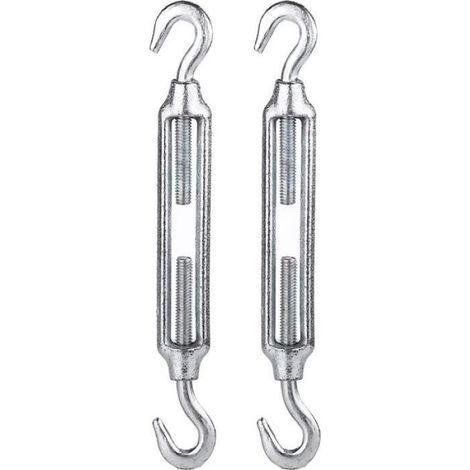 Tendeur De Fil - Acier Inoxydable - 24 Cm - Pour Voile D Ombrage Et Cordes A Linge - Lot De 2 (1/4)