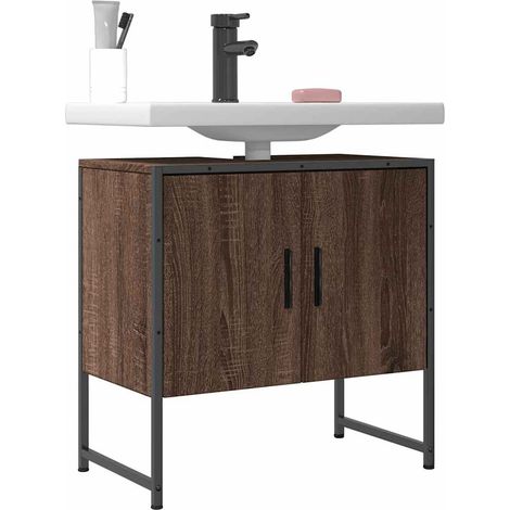 Waschbeckenunterschrank Braun Eichen-Optik 60x33x60 cm