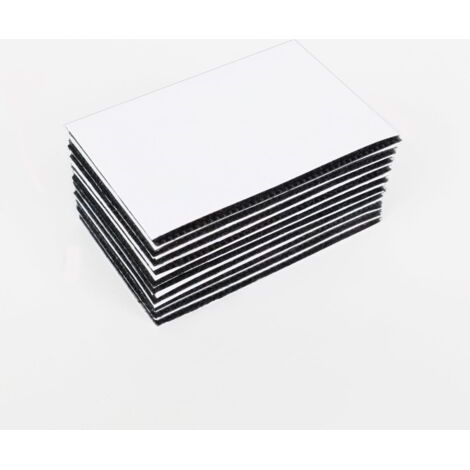 BUNTHAUS Doppelseitiger selbstklebender Kratzer, 12 Paar schwarzes Nylon-Klebeband, extra starkes doppelseitiges Klebeband, rechteckig, 6 x 4 cm (1/4)