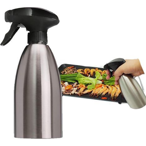 Pulverizador de aceite de oliva de 500 ml, pulverizador de aceite, pulverizador de aceite para cocinar, barbacoa, hornear, asar a la parrilla, cocinar, ensalada (1/5)