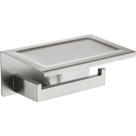 Porta carta igienica in acciaio inox con mensola Porta carta igienica Porta rotolo Porta carta igienica per cellulare SS304