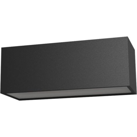 Applique led lampadari bartalini kcirb long cct ip54 alluminio biemissione, finitura metallo antracite