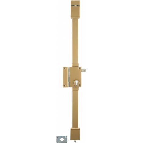 THIRARD - Boitier de serrure en applique Targa à tirage pour porte d'entrée, gauche, 3 pts, axe 45mm, or - THIRARD