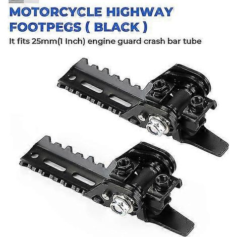 Für BMW R1200GS Motorrad Vordere Fußrasten Klappbare Fußrasten Klemmen 25mm Fußrasten Ausrüstung Schutzbügel Pedale - Schwarz