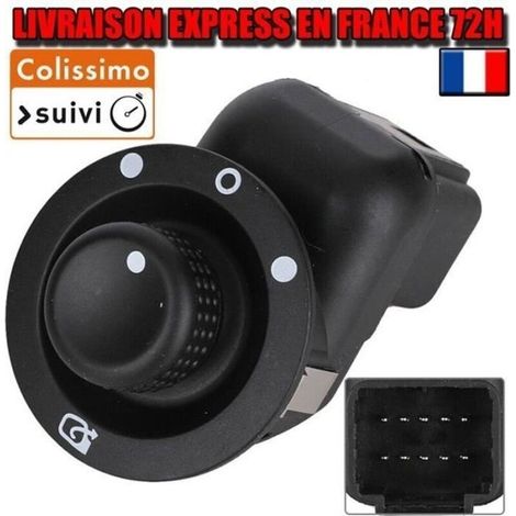 Commande bouton réglage de rétroviseur Captur, Clio, Megane, Kangoo