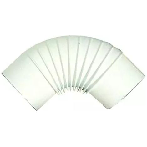 tubo gomito smalbo in acciaio smaltato verniciato bianco, diametro 10 cm