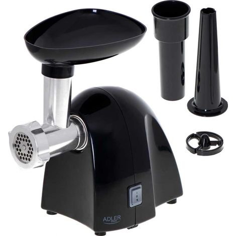 Adler AD 4811 Elektrischer Fleischwolf schwarz und silber 1800W