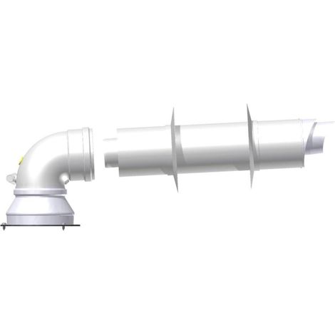 JUNKERS BOSCH Kit Coassiale 60/100 Compatibile per Caldaie Condesazione completo di Curva 87∞ e Condotto