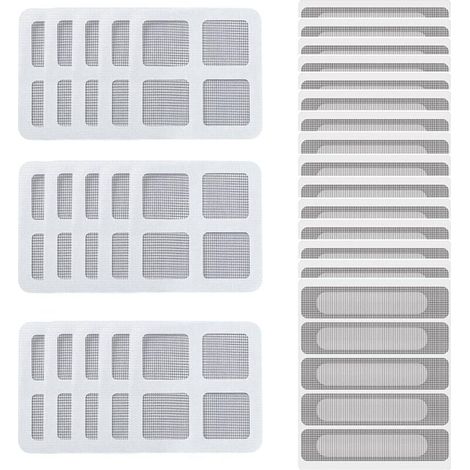 Kit di riparazione per finestre (30 pezzi), per riparare zanzariere, reti e cartongesso, pratico per casa e giardino (1/4)