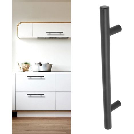 Set mit 10 T-förmigen Edelstahlgriffen für Schrank-, Küchenschrank- und Schuhschranktüren und -schubladen (1/5)