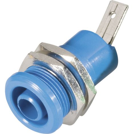 Schnepp BU 4600 bl Sicherheits-Laborbuchse Buchse, Einbau vertikal Stift-Ø: 4 mm Blau 1 St.