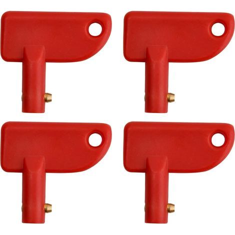 Wichtige Teile für den Autobatterieschalter, Batterietrennschalterschlüssel, roter Batterietrennschalterschlüssel, Batteriesicherungsschlüssel für LKW, PKW, Boot (1/5)